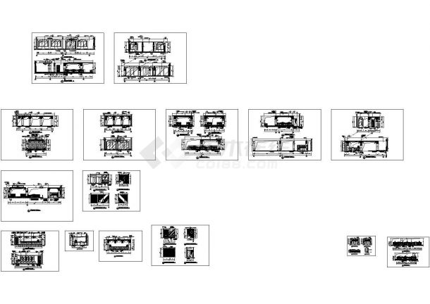  CAD construction drawing for decoration design of a coffee shop - Figure 1