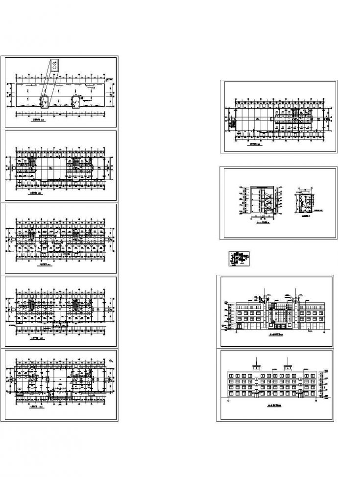 某四层框架结构自用办公楼设计cad全套建筑施工图纸（标注详细，10张图）_图1