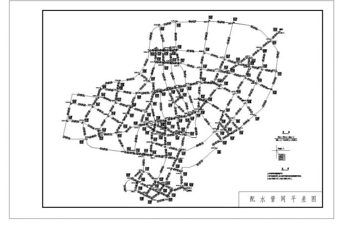江西某水厂扩建全套施工设计cad图纸（含净水厂工艺流程图）_图1