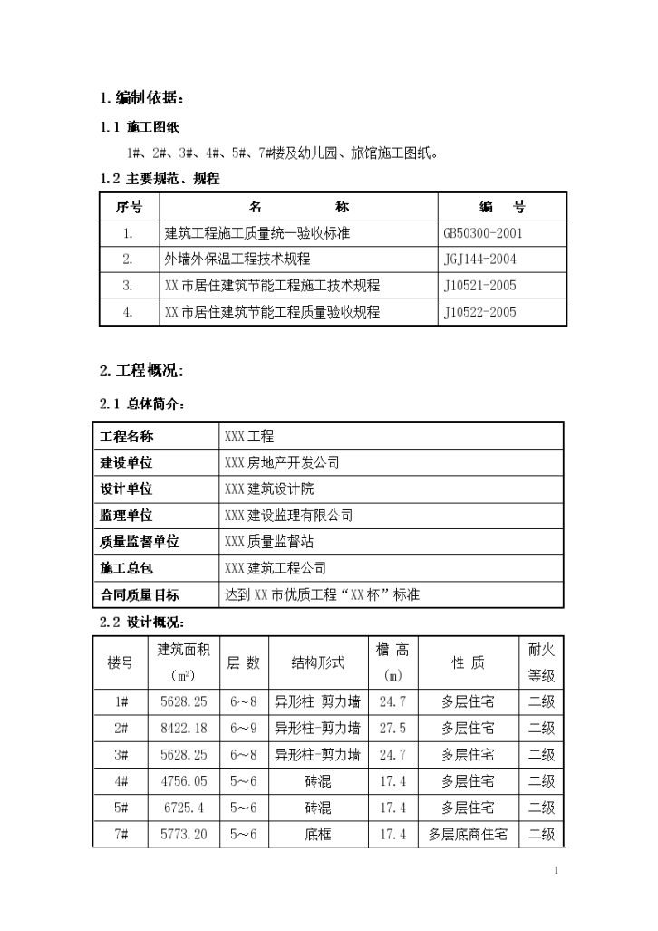 某多层住宅小区建筑节能方案-图一