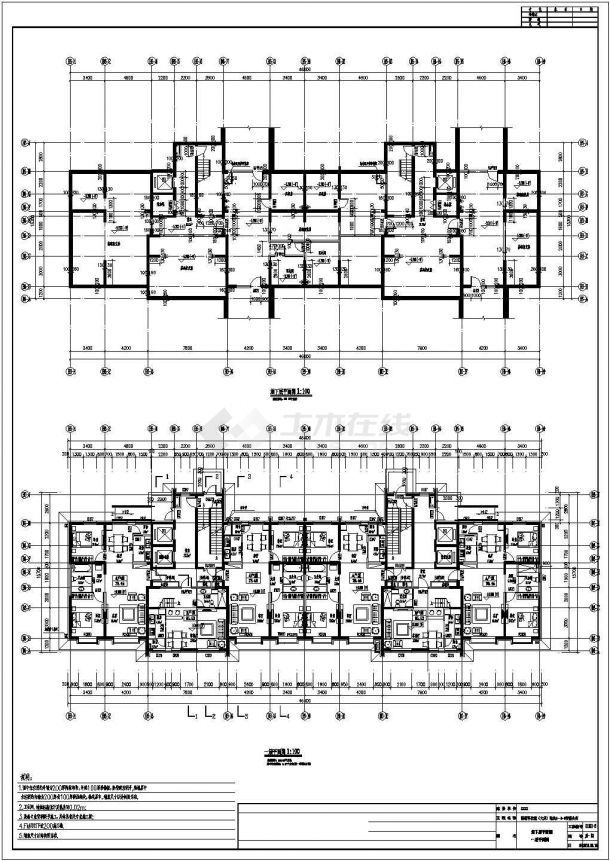 32层高层住宅建筑结构设计施工图-图一