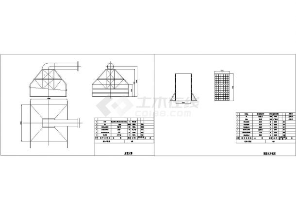 某钢铁厂AOD炉除尘收集系统设计cad全套施工图（标注详细）-图一