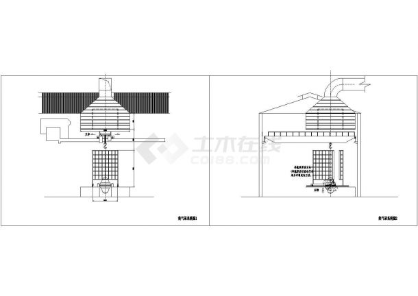 某钢铁厂AOD炉除尘收集系统设计cad全套施工图（标注详细）-图二