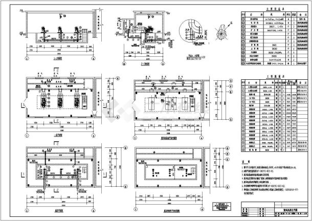 某工厂鼓风机房工艺设计全套CAD图-图一