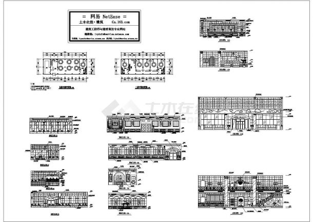 西式餐厅平立面建筑装修设计cad图纸-图二