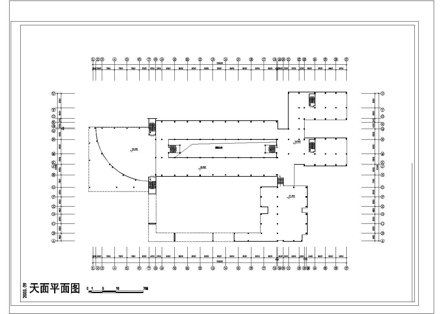 某学校建筑单体CAD节点剖面构造施工图
