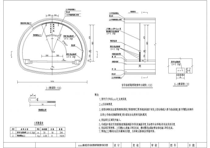 隧道信号系统预留预埋管件设计图_图1