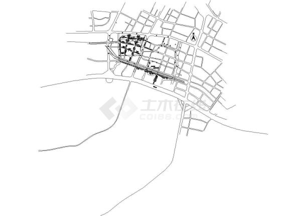 某郊区大型生态园道路排水CAD施工图-图一