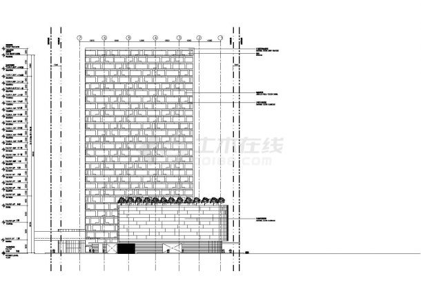 上海卢湾区新天地大酒店全套建筑设计CAD施工图-图一