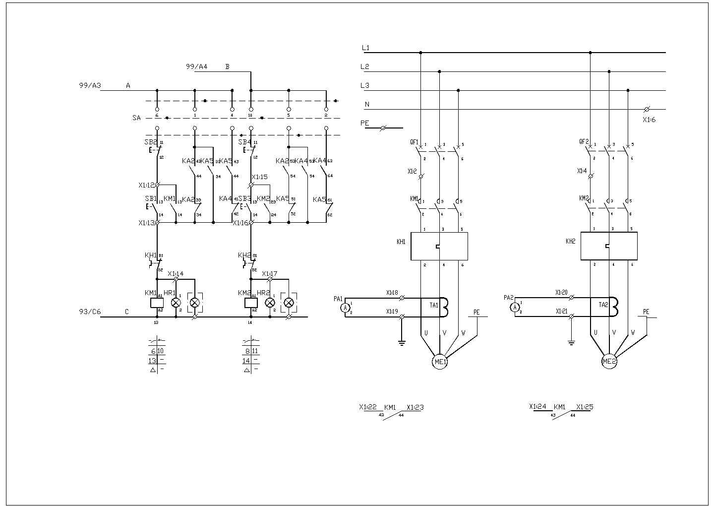 某水泵控制原理设计D平面布置图