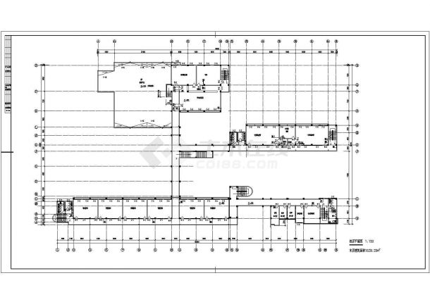 某学校综合楼CAD节点详细设计完整平面图-图一