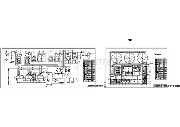 某电厂工业废水处理工程设计cad工艺施工图纸（甲级院设计）-图一