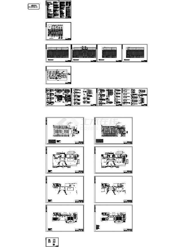 安徽城市规划展示馆三层强弱电设计cad图纸，共6张-图一
