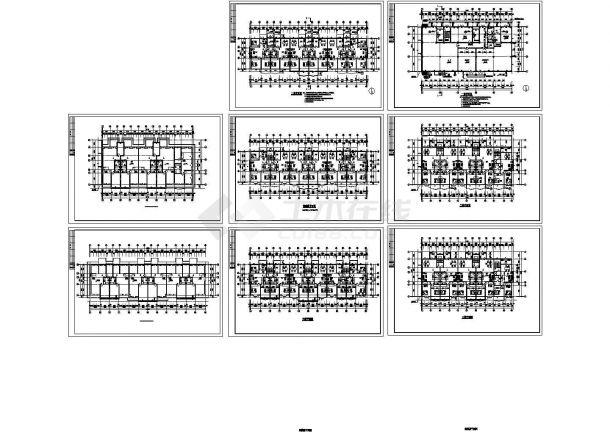 福海景苑住宅全套平面cad建筑设计图纸（标注详细）-图一