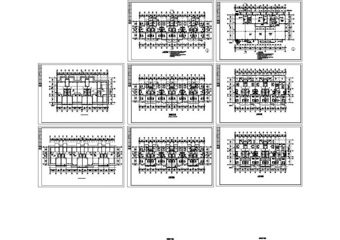 福海景苑住宅全套平面cad建筑设计图纸（标注详细）_图1