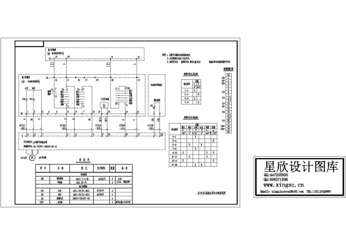 溢流水泵电机接线设计CAD图_图1