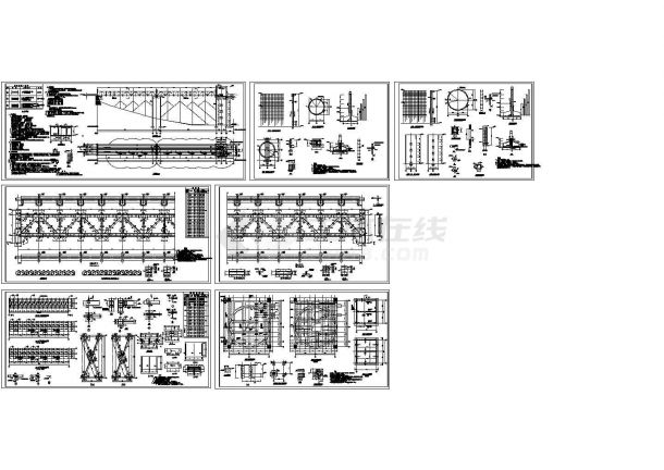 某钢结构带式输送机栈桥结构图纸-图一
