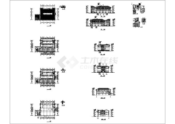 某中学艺术楼CAD节点构造完整设计图-图一