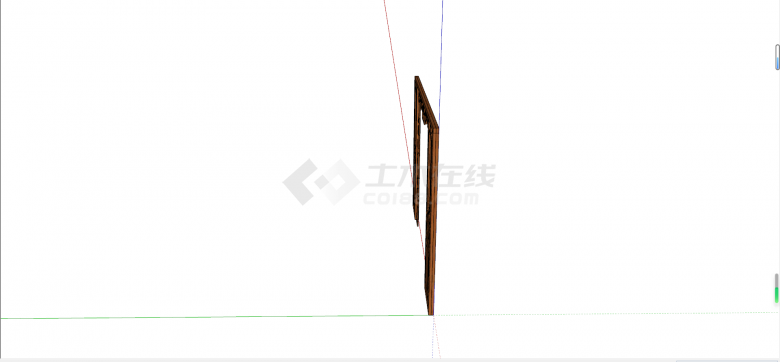 中式组件镂空木质屏风隔断su模型-图一
