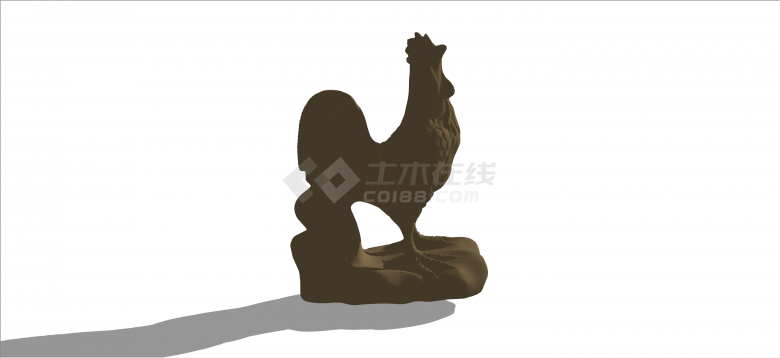 中式十二生肖经典雕塑之鸡su模型-图一