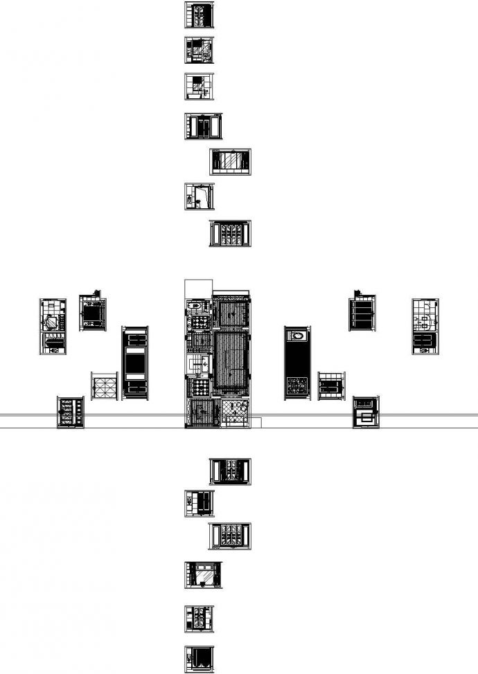三层小别墅建筑方案设计全套CAD图_图1