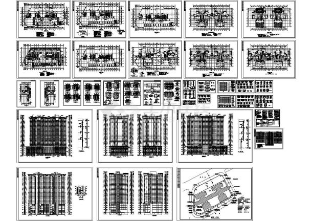 某高层框架结构住宅楼（61802.3㎡）设计cad全套建筑施工图（含设计说明）-图一