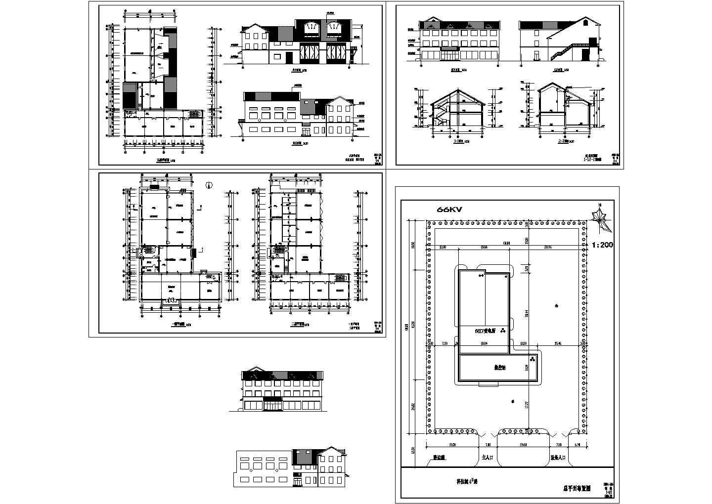 某别墅专用变电站全套设计CAD施工图