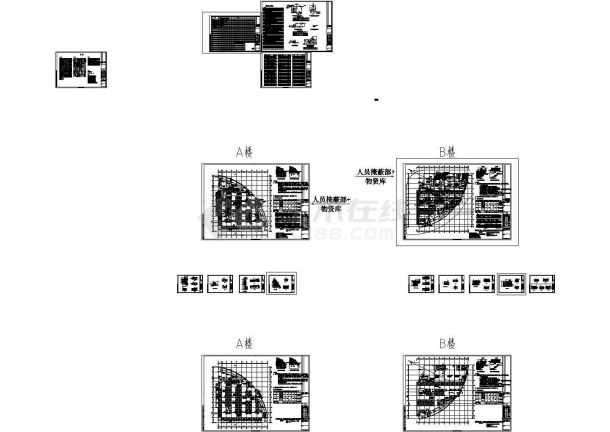 商业街空调通风设计全套施工图(6栋建筑 大院图纸)-图二