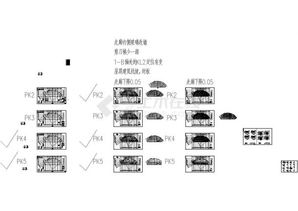 江苏框架结构商业广场结构设计施工图（四栋大楼）-图二