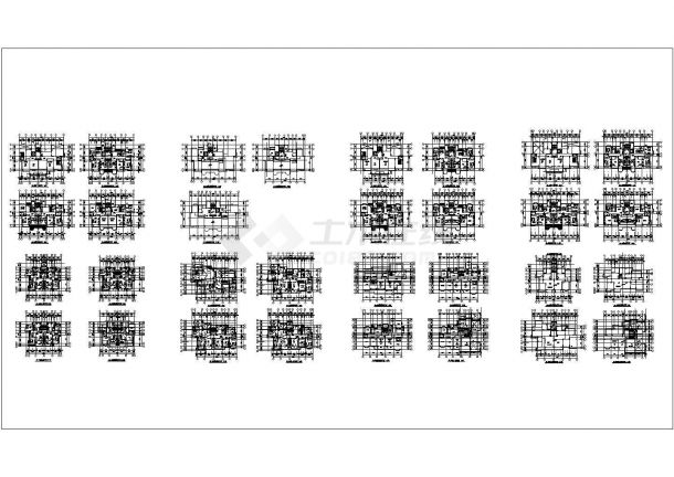 几十个经典住宅户型设计CAD平面建筑方案图纸（甲级院设计，种类齐全）-图一
