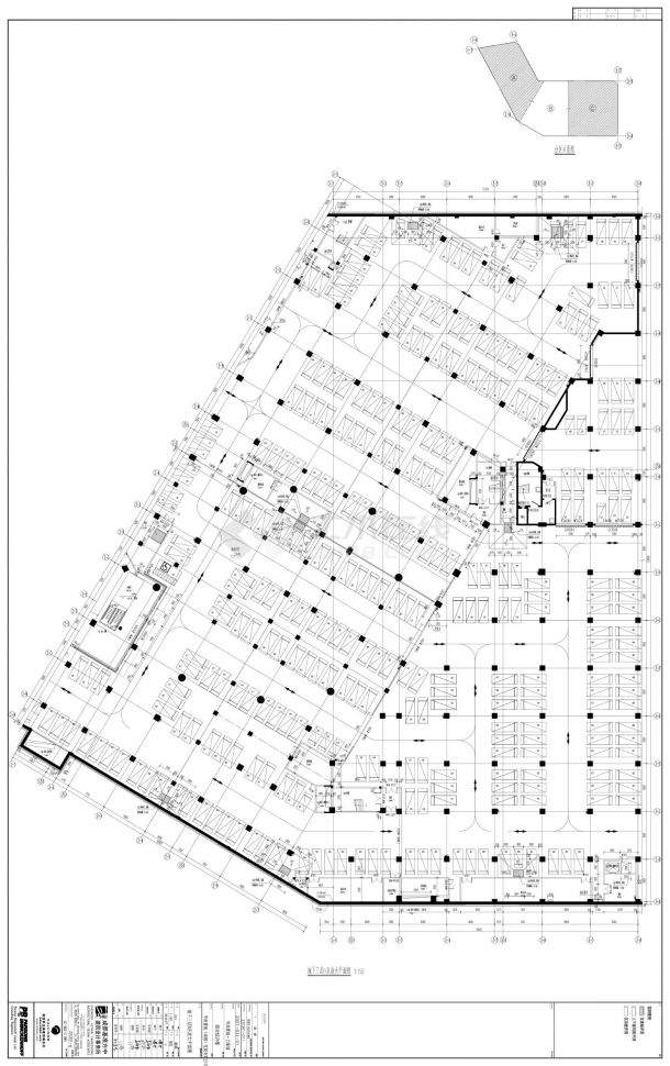 华润置地·万象城商业综合楼地下车库B区平面图CAD图.dwg-图一