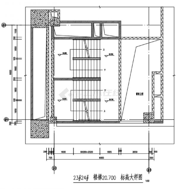 华润置地·万象城商业综合楼楼梯放大图CAD图.dwg-图二