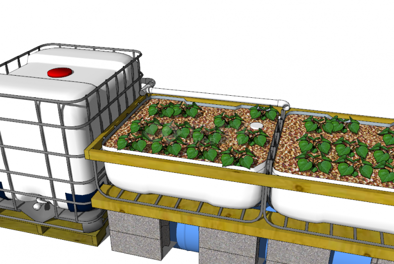 两方小型植物培养器皿外加大型储水桶su模型-图二