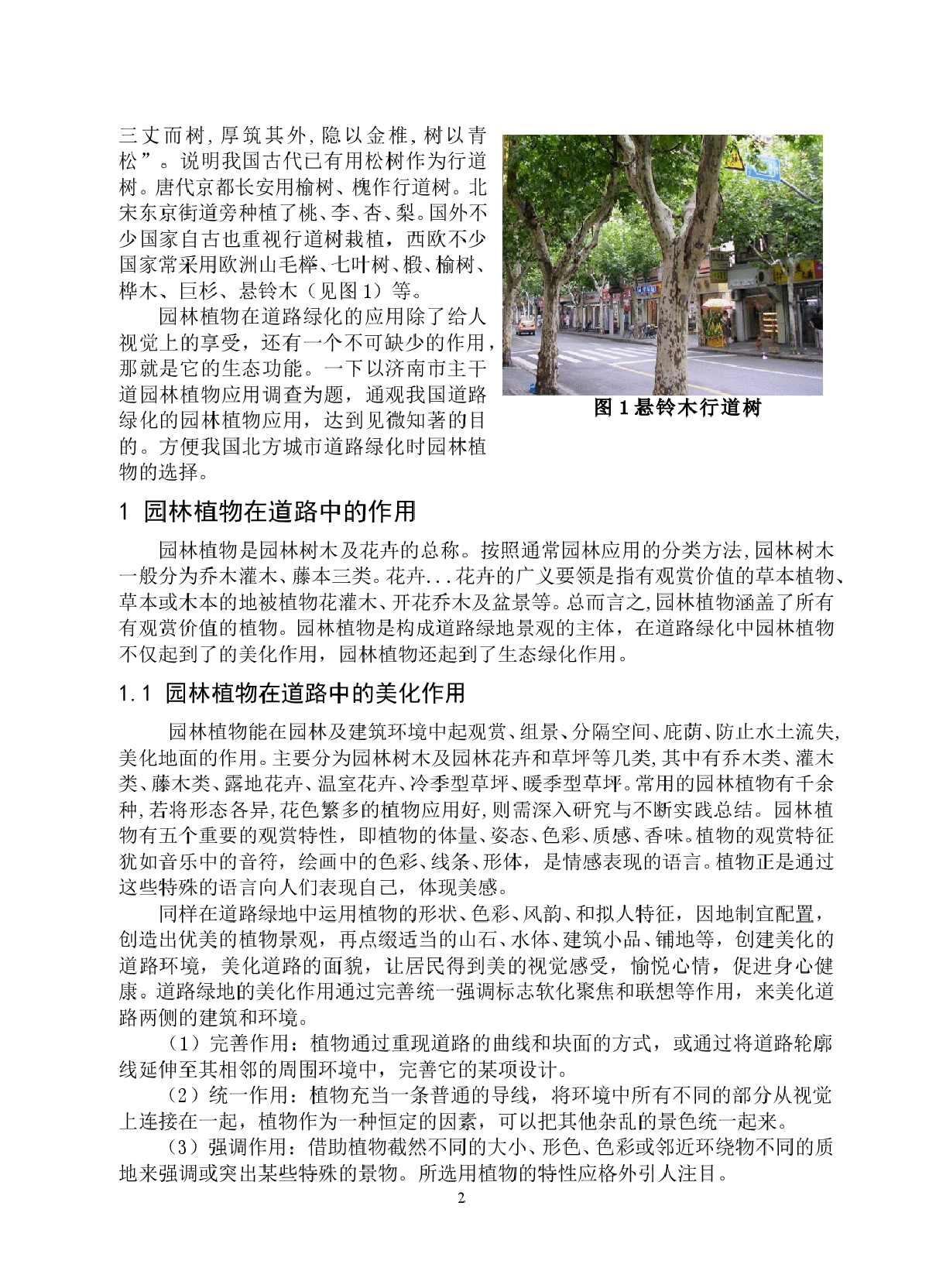 济南市主干道园林植物应用调查-图二