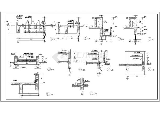 某北京市铭龙基地办公楼工程CAD构造全套节点图纸-图一
