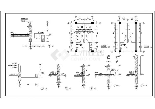 某北京市铭龙基地办公楼工程CAD构造全套节点图纸-图二