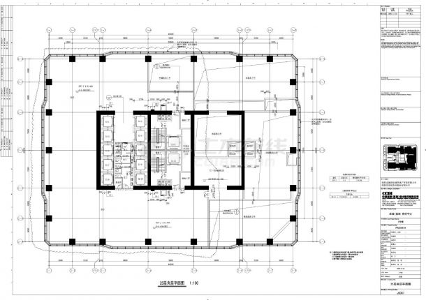 卓越·皇岗世纪中心2号楼建施007平面CAD图.DWG-图一