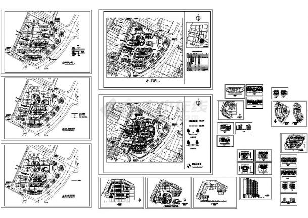 百合花园综合住宅区详细规划设计建筑施工cad图纸，共三十张-图一