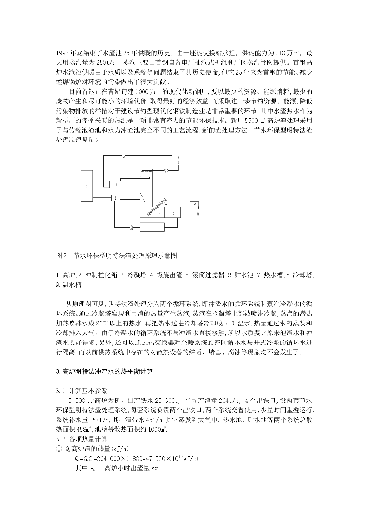 高炉渣处理热水供暖方案探讨-图二