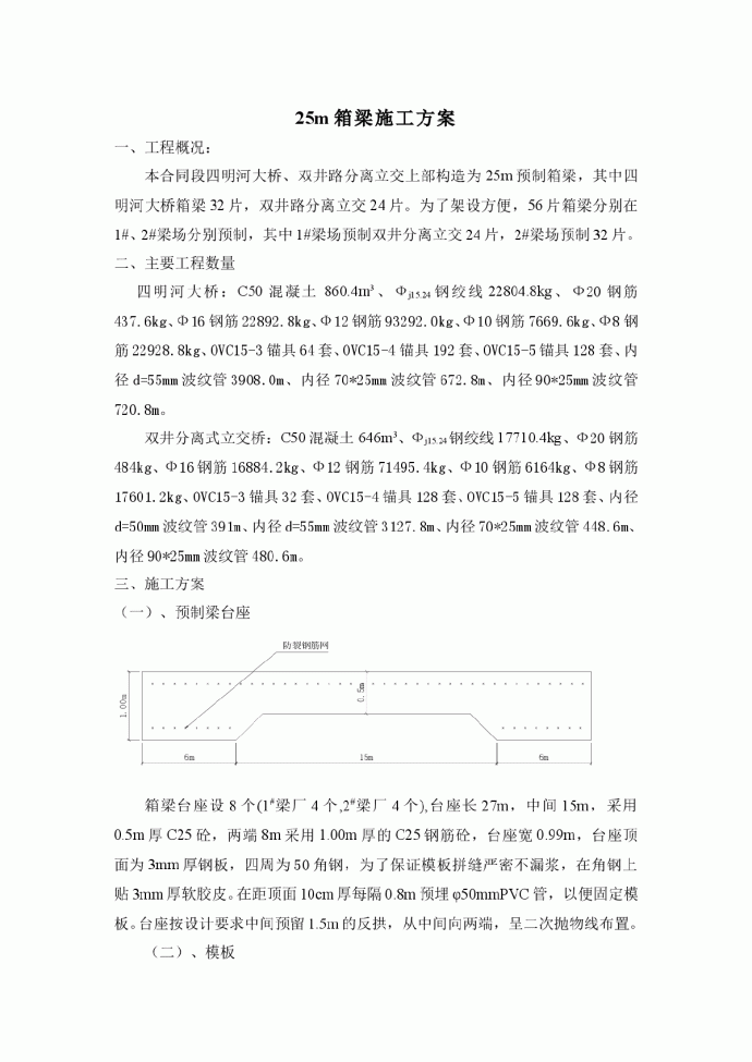 某工程25m箱梁施工方案_图1