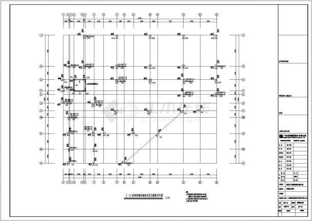 某广东省梅州市技工实验楼图纸结构CAD详细平立面设计图-图二