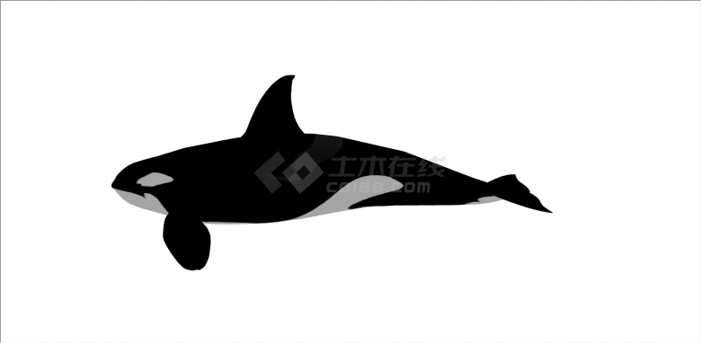 现代水族馆单只鲸鱼su模型-图二