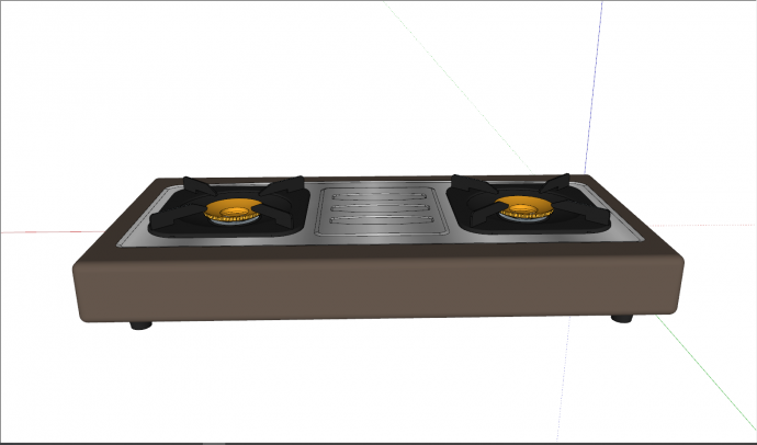 简易煤气灶厨房电器su模型_图1