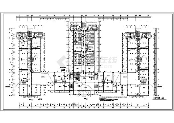 某教学楼CAD详细构造完整施工图全套-图二