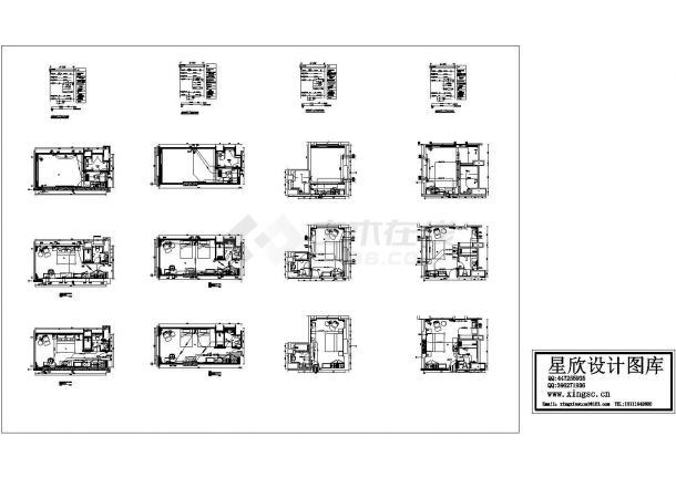 济南市某三星级酒店标间套房电气设计CAD施工图-图一