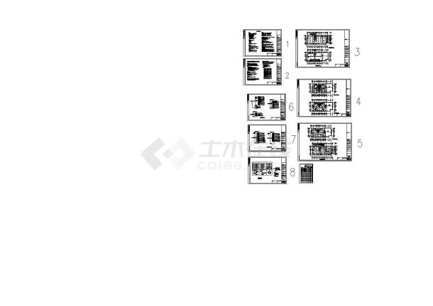 淮安某六层商住楼电气设计图，8张图纸。-图一