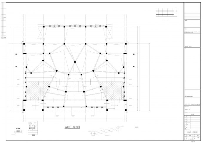 三层框架结构礼堂结构施工图_图1
