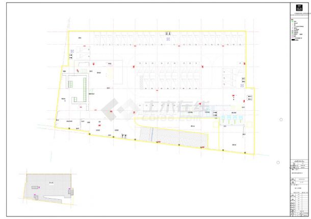 c-1高层厂房地下室平面图CAD-图二