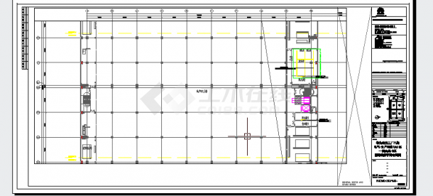 工业厂房-电气-生产用房(大)16一层夹层-照明线槽平面布置图-图二