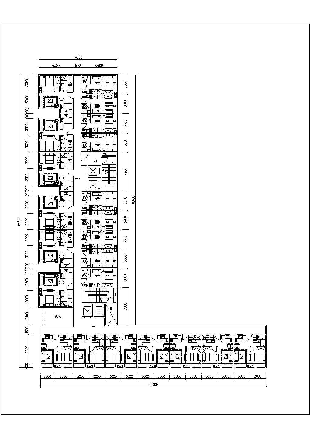 某L型公寓结构规划详图